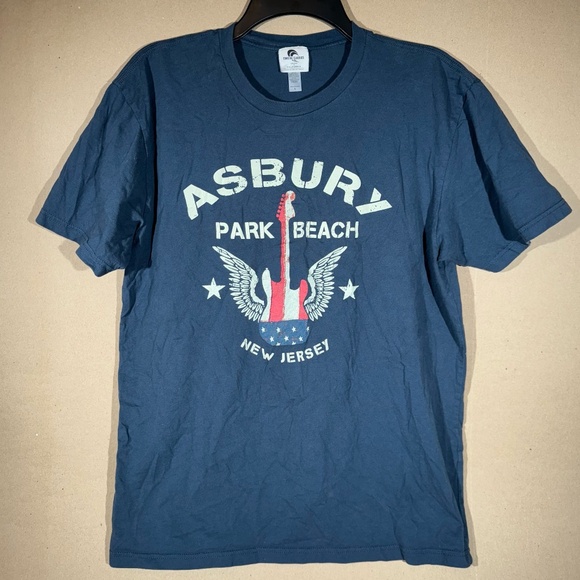 Asbury Park, New Jersey, NJ, Retro Surf / Beach Vibe T-Shirt - Picture 1 of 4
